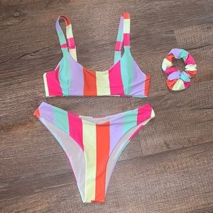 SHEIN SWIM WITH MATCHING HAIR SCRUNCHIE